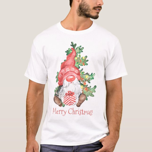Camiseta Brincadeira de Natal feliz na Escandinávia (Frente)
