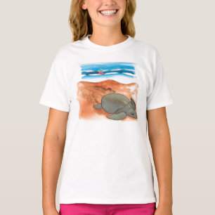 Camiseta Brincadeira de Tartaruga do Mar Colorida