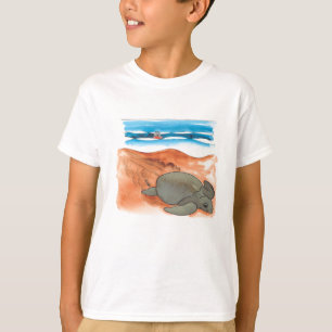 Camiseta Brincadeira de Tartaruga do Mar Colorida