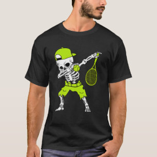 Camiseta Brincadeira de Tênis Halloween do Skeleton Engraça
