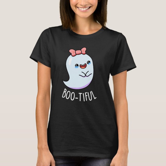 Camiseta Brincadeira Engraçada, Girly Halloween Ghost Pun (Frente)