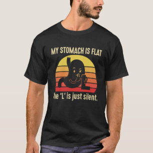 Camiseta Brincadeira Engraçada Meu Estômago É Plano O L É A