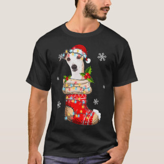 Camiseta Brincadeira Engraçada No Cachorro De Natal Da Meia