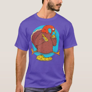 Camiseta Brincadeira, pássaro peru, comida de pizza, T-Shir