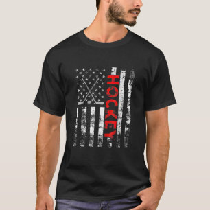 Camiseta Brincadeira Patriótica de Hockey com Bandeira Amer