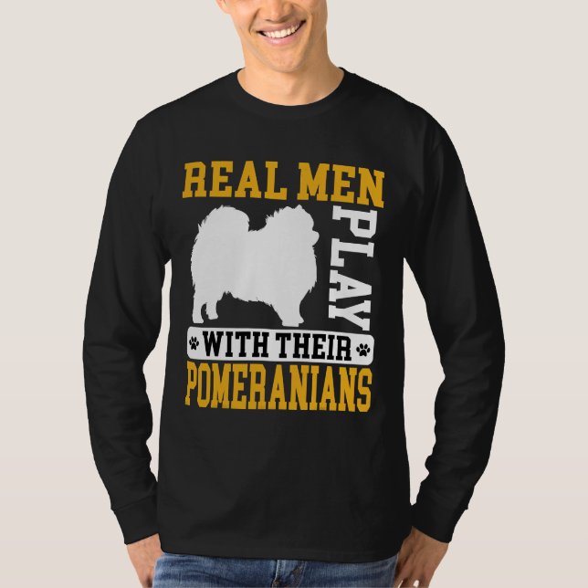 Camiseta Brincadeira Real Com O Cachorro Pomeraniano (Frente)