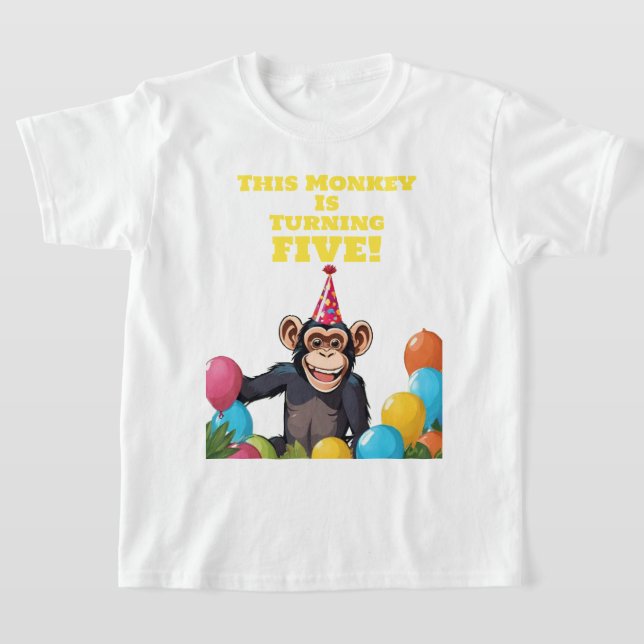 Camiseta Brincadeira Selvagem Selvagem de Chimpanzé (Postura )