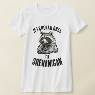 Camiseta Brincadeiras Engraçadas de Guaxinim Fofas e Divert