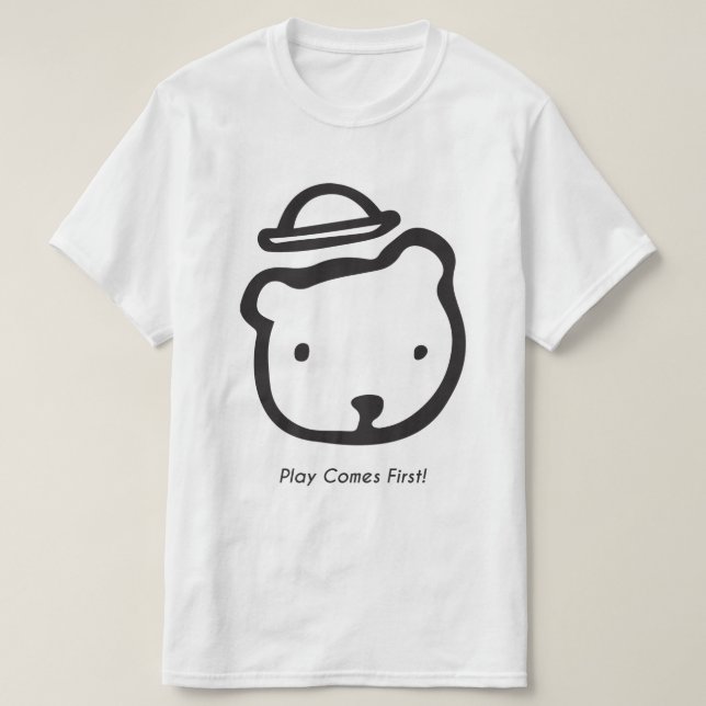 Camiseta Brincadeiras masculinas vêm em primeiro lugar clás (Frente do Design)