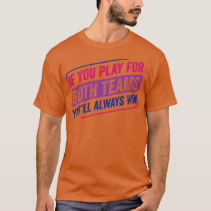 Camiseta Brincando para Ambas as Equipes Bi Pride Bisexuali