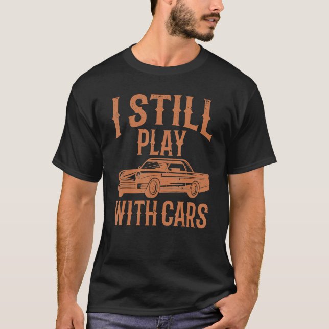 Camiseta Brincar Com Carros Para Homens Garagem Clássica De (Frente)