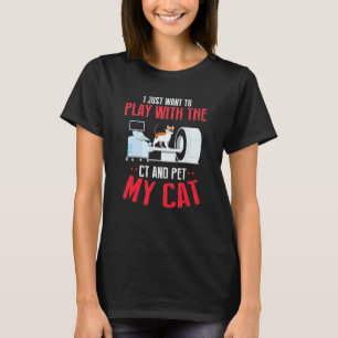 Camiseta Brincar Com Gato E Meu Gato Mri Raios-X Radiológi