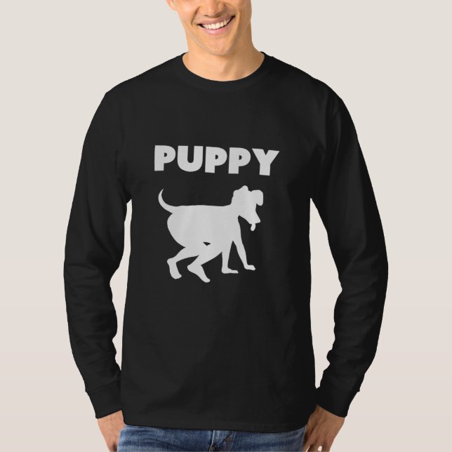 Camiseta Brincar Com Um Puppy Humano Para Um Pup Humano 1 (Frente)