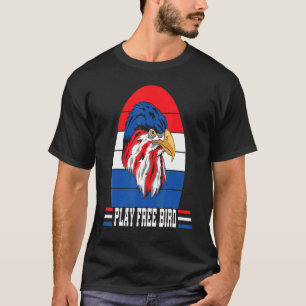 Camiseta Brincar de Ave Livre Patriótica Águia Balda 4 de j