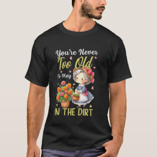 Camiseta Brincar na Terra Dama das Plantas Flor Avó Mãe Jar