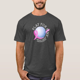 Camiseta Brincar Para A Consciência Do Cancer De Mama Rosa
