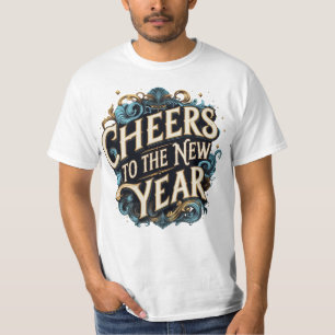 Camiseta Brinde ao Champanhe do Ano Novo
