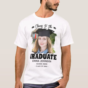 Camiseta Brinde ao Graduado Nome da Foto Personalizada Famí