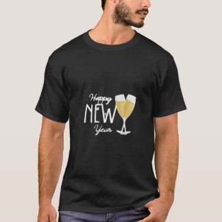 Camiseta Brinde de Champanhe Feliz Ano Novo Design – Festiv