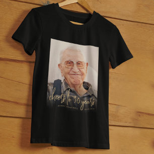 Camiseta Brinde de Foto Personalizada para Festa de 90 Anos