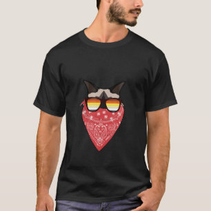 Camiseta Brinde Engraçado Bravo Pai Vermelho Bandana Ócul