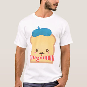 Camiseta Brinde francesa bonita com bigode
