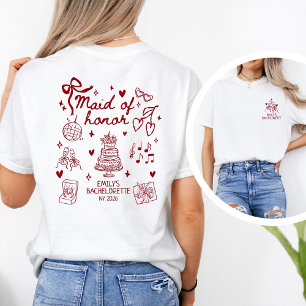 Camiseta Brinde Personalizado de Champanhe da Dama de Honra