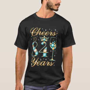 Camiseta Brindes a 84 Anos Festa de Aniversário de 84 anos