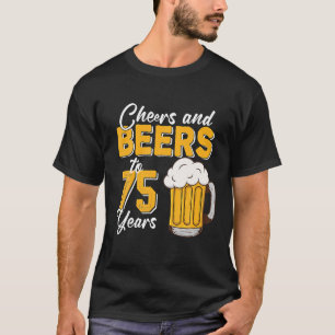 Camiseta Brindes e Cervejas Vintage por 75 Anos Aniversário