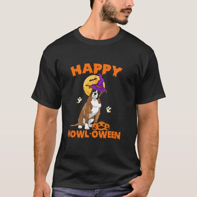 Camiseta Brindle Boxer Witume Dog Lover Happy Hallow (Frente)