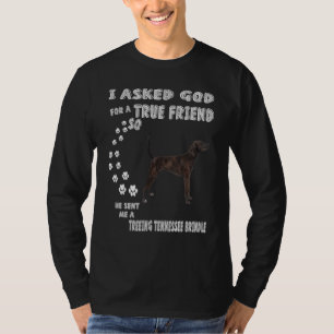 Camiseta Brindle Cur Dog Mãe Pai Tratando Tennessee Brindle