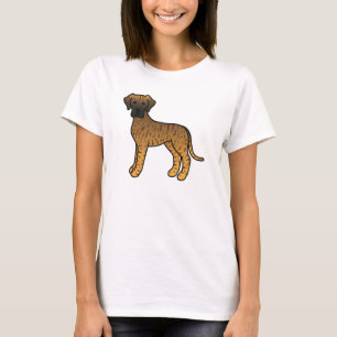 Camiseta Brindle Cute Cartoon Great Dane