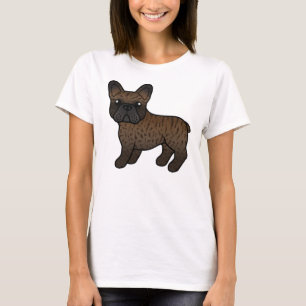 Camiseta Brindle French Bulldog Cute Cartoon Dog