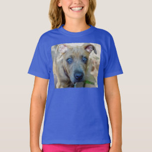 Camiseta Brindle Pit Bull Puppy por Shirley Taylor