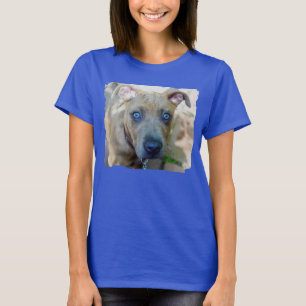 Camiseta Brindle Pit Bull Puppy por Shirley Taylor