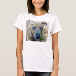 Camiseta Brindle Pit Bull Puppy por Shirley Taylor
