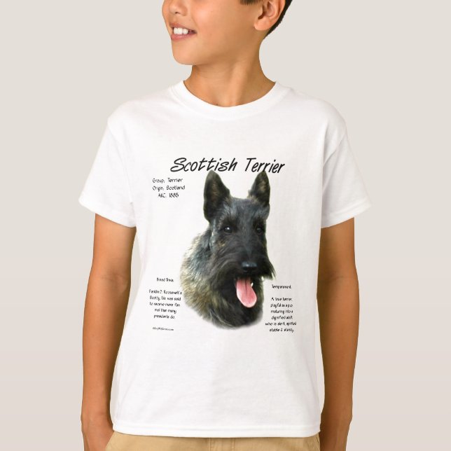 Camiseta Brindle Scottish Terrier History (Frente)