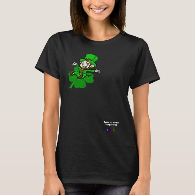 Camiseta Bring Luck on St Patrick Day Leprechaun (Frente)