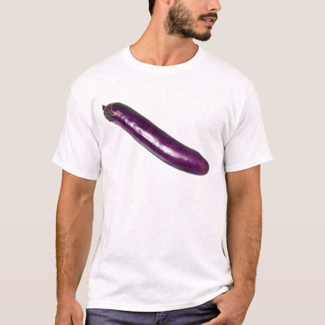 Camiseta Brinjal delgado longo (Frente)