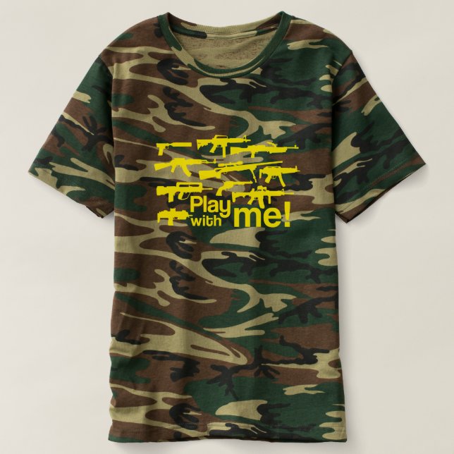 Camiseta Brinque comigo! (Frente do Design)