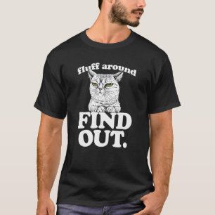 Camiseta Brinque e Descubra Gato Raivoso Sarcastíco