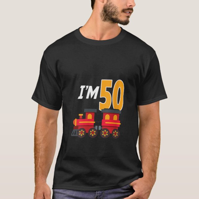 Camiseta Brinquedo com 50 anos de Festa de aniversário, com (Frente)