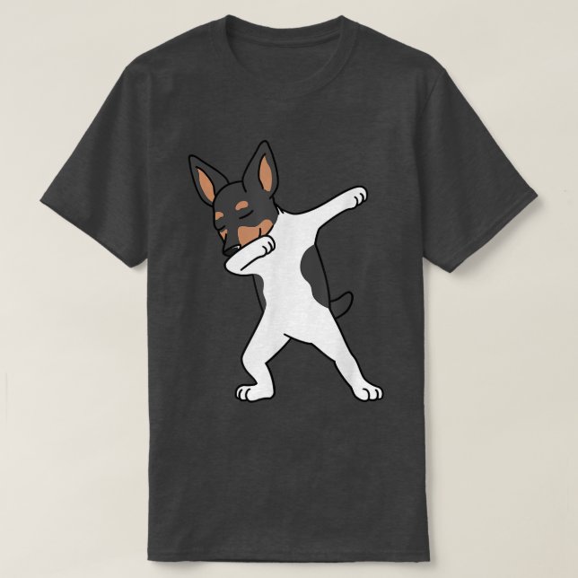 Camiseta Brinquedo Dabbing do terrier Dance Dab (Frente do Design)
