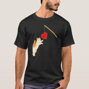 Camiseta Brinquedo de Gato Dia dos Namorados para Homens Mu
