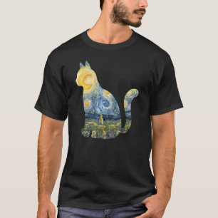 Camiseta Brinquedo de Gato Fofo Noite Estrelada Pelúcia Gat