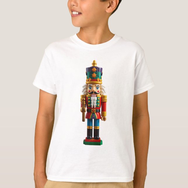 Camiseta Brinquedo Noz-Noz de Natal Colorido (Frente)