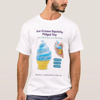 Camiseta Brinquedo Squishy de Sorvete Kawaii Alívio de Estr