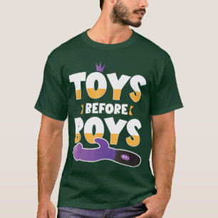 Camiseta Brinquedos Antes dos Meninos Divertido Humor Femin