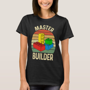 Camiseta Brinquedos de blocos componentes do Master Builder