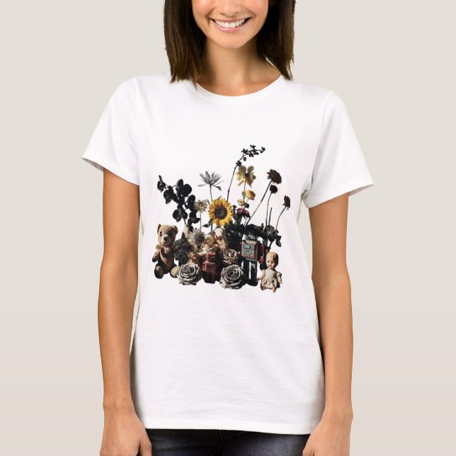 Camiseta Brinquedos e Flores Vintage (Frente)